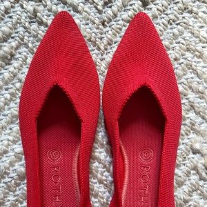 Rothy's The Point Women's Flats in Bright Red